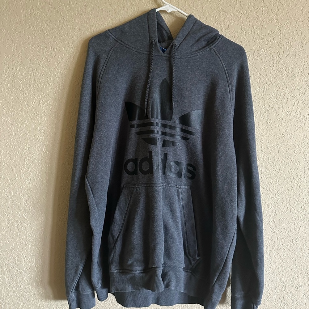 Men’s adidas gray hoodie size l